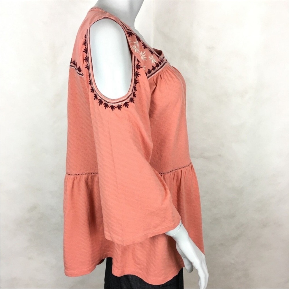 Style & Co Adorable Cold Shoulder Blouse Size L NWOT - Picture 3 of 7